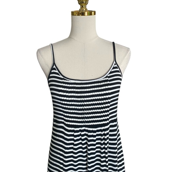 Calvin Klein Women’s Spaghetti Strap Black/White Striped Maxi Summer Dress Sz 4 - Picture 7 of 10